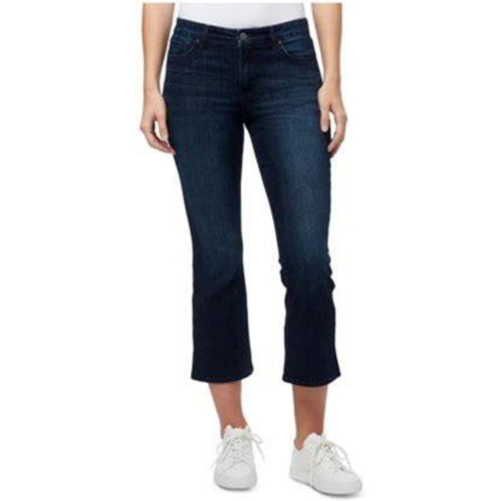 William Rast Midrise Cropped Boot Jeans Dark Blue Atmosphere Stretch Size 29 NWT